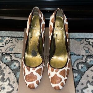 Paola Lillie Pumps - Off White and Pony Brown